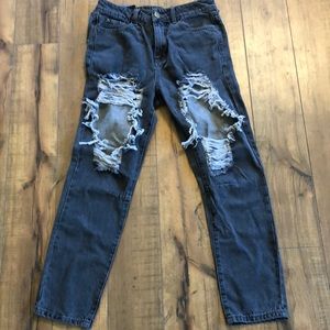 Momokrom Slouchy Destroyed Boyfriend Jeans